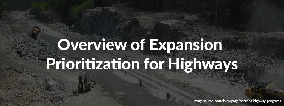 Overview of Expansion Prioritization for Highways